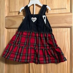 Denim/red plaid jumper